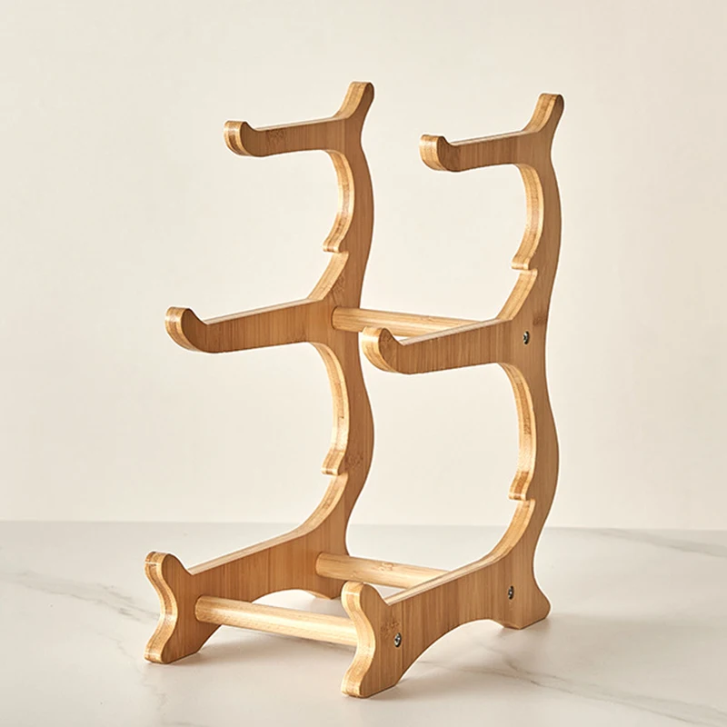 Three-layer bamboo and wood light luxury fruit tray, special fruit basket tray for household dried fruit snacks and candy