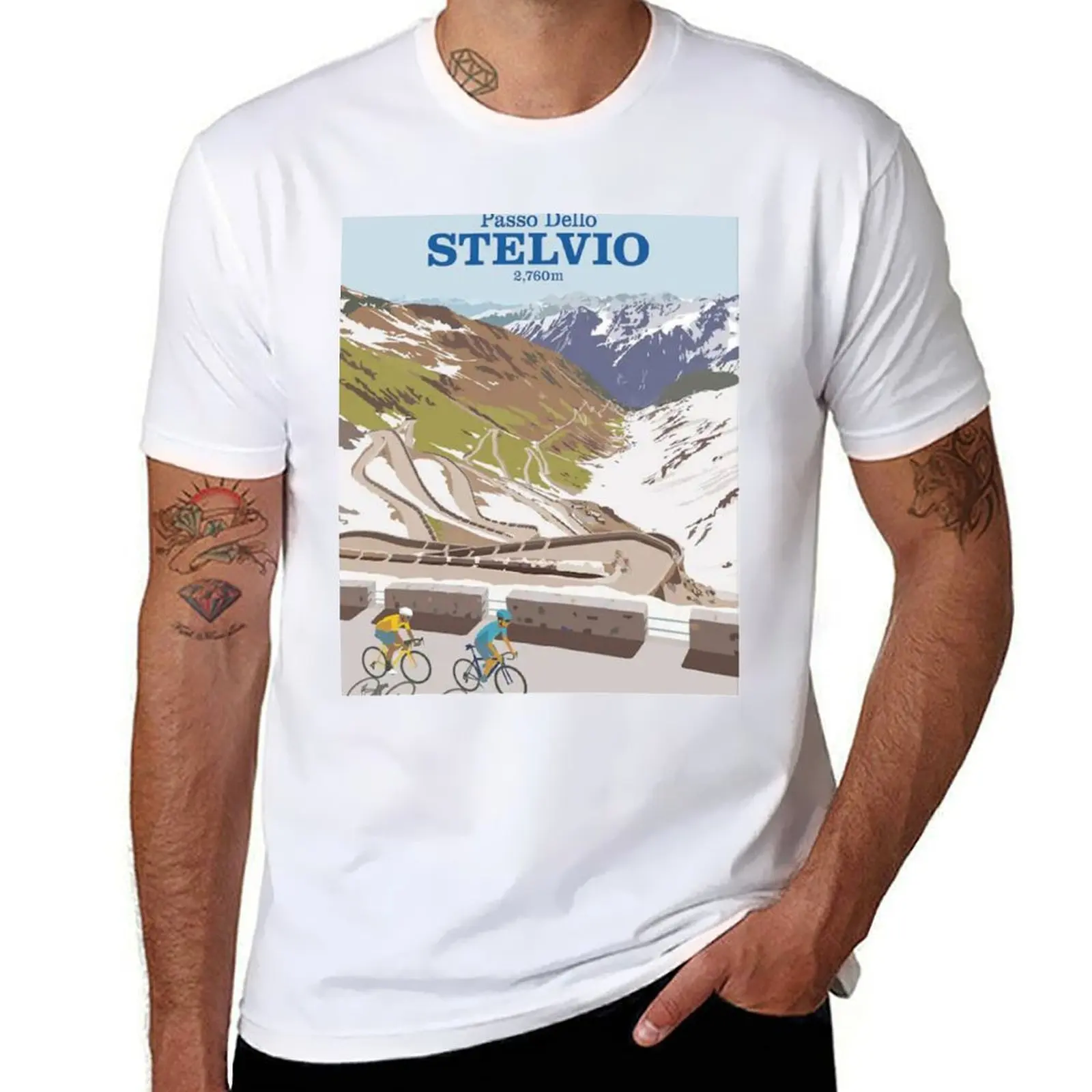 

Passo Dello Stelvio T-Shirt man t shirt graphic t shirt custom print T-Shirt