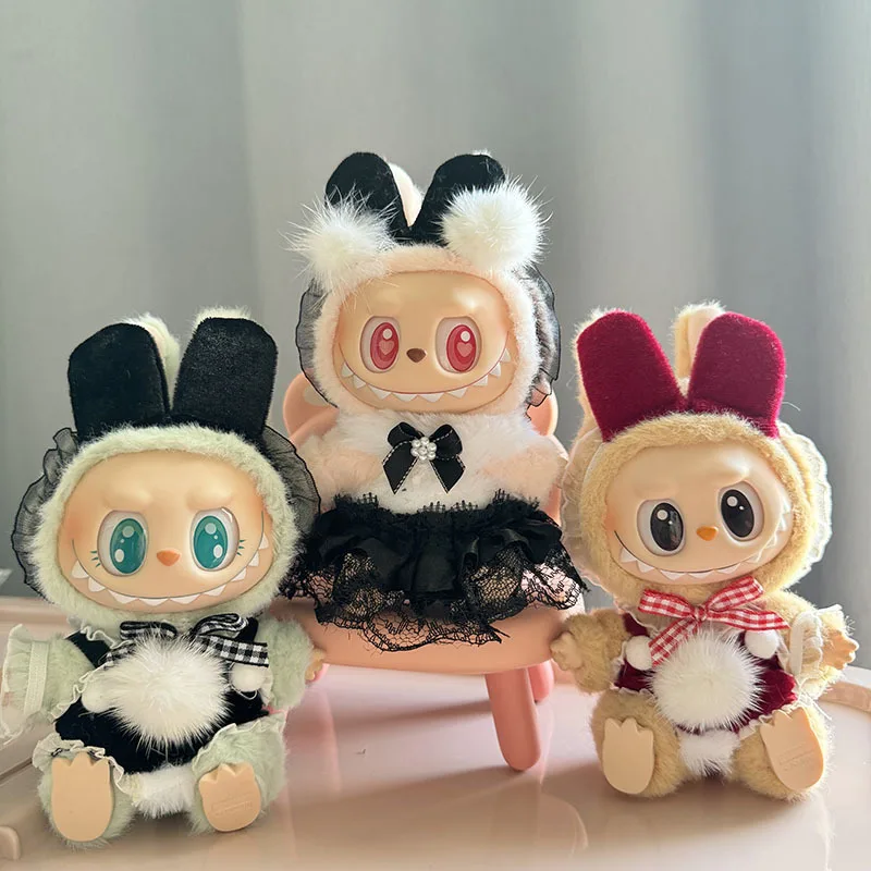 

Labubu clothes, little sheep skirt set, handcrafted cute maid outfit, mini and adorable clothing for your girlfriend