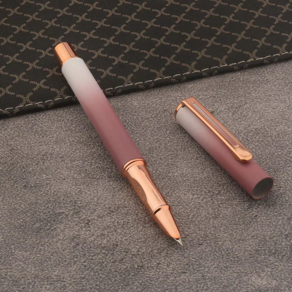 1pc Hohe Qualität Metall Brunnen stift Farbverlauf Schule Student Büro Geschenke Schreibwaren tinte stifte – Detail 9