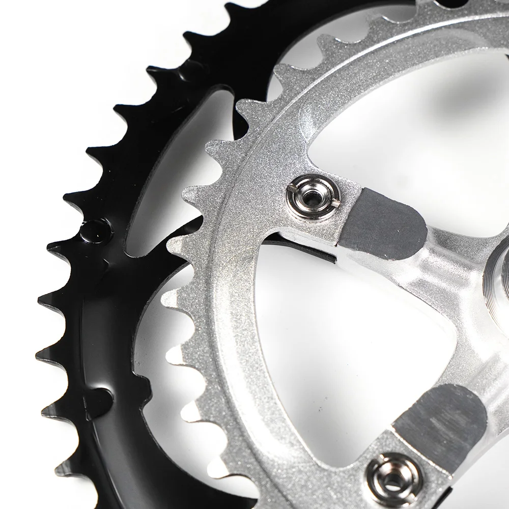 Chooee Bicycle Crankset，BCD110, Aluminum Alloy Road Bike Crank And Chainring Set, 52-39T Chainwheel, For Road/Folding Bicycles,