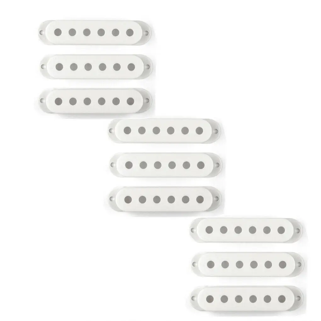

9PCS White Guitar Single Coil Pickup Covers 52mm Pole Spacing Covers