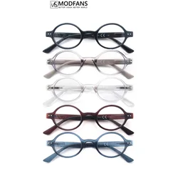 Women Round Classic Frame Presbyopic Glasses for Reading Men Reading Glasses Lightweight Spring Hinge with Diopter +1.0 to +4.0