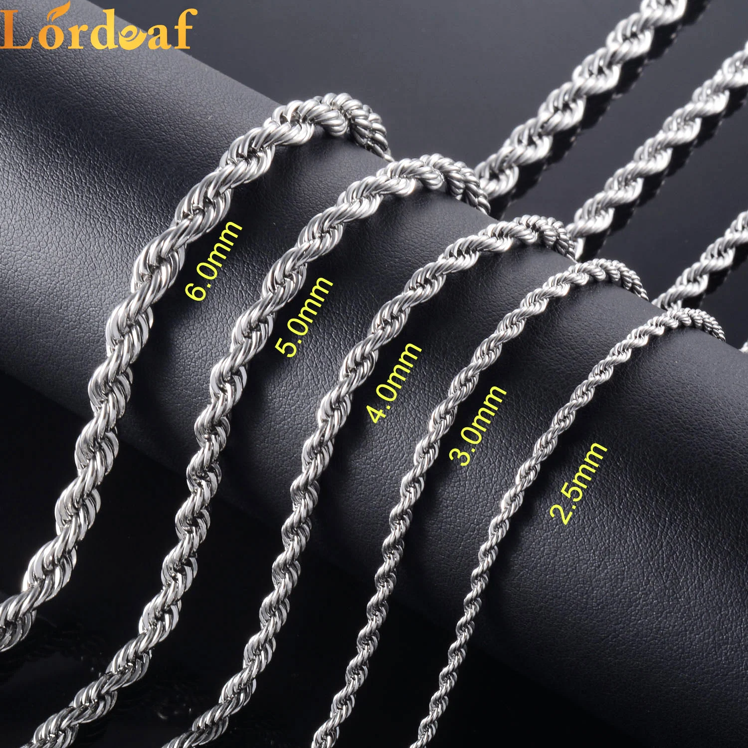 Men's Stainless Steel Rope Chain Hot Selling Fashion Jewelry Can Be Wholesale And Gift