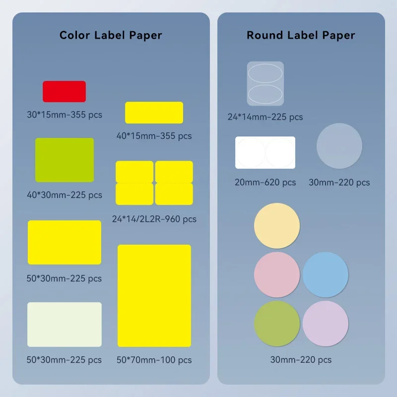 Niimbot M2 Thermal Transfer Label Paper Color Printing Ribbon White/Silver/Transparent/Cable Label Stickers Long-term Storage