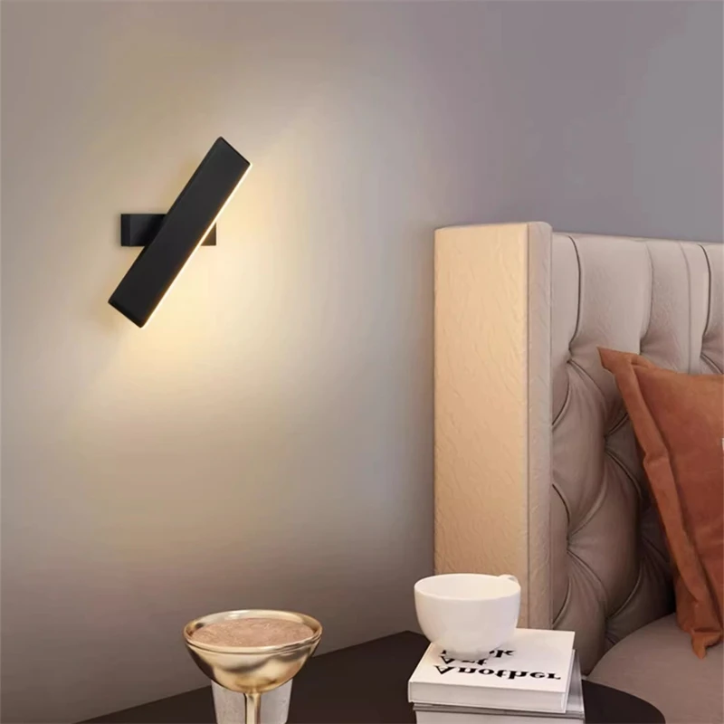 

Eye Protection Minimalist Bedroom Bedside Wall Lamp Anti-blue Modern Minimalist Rotatable Background LED Wall Lamp