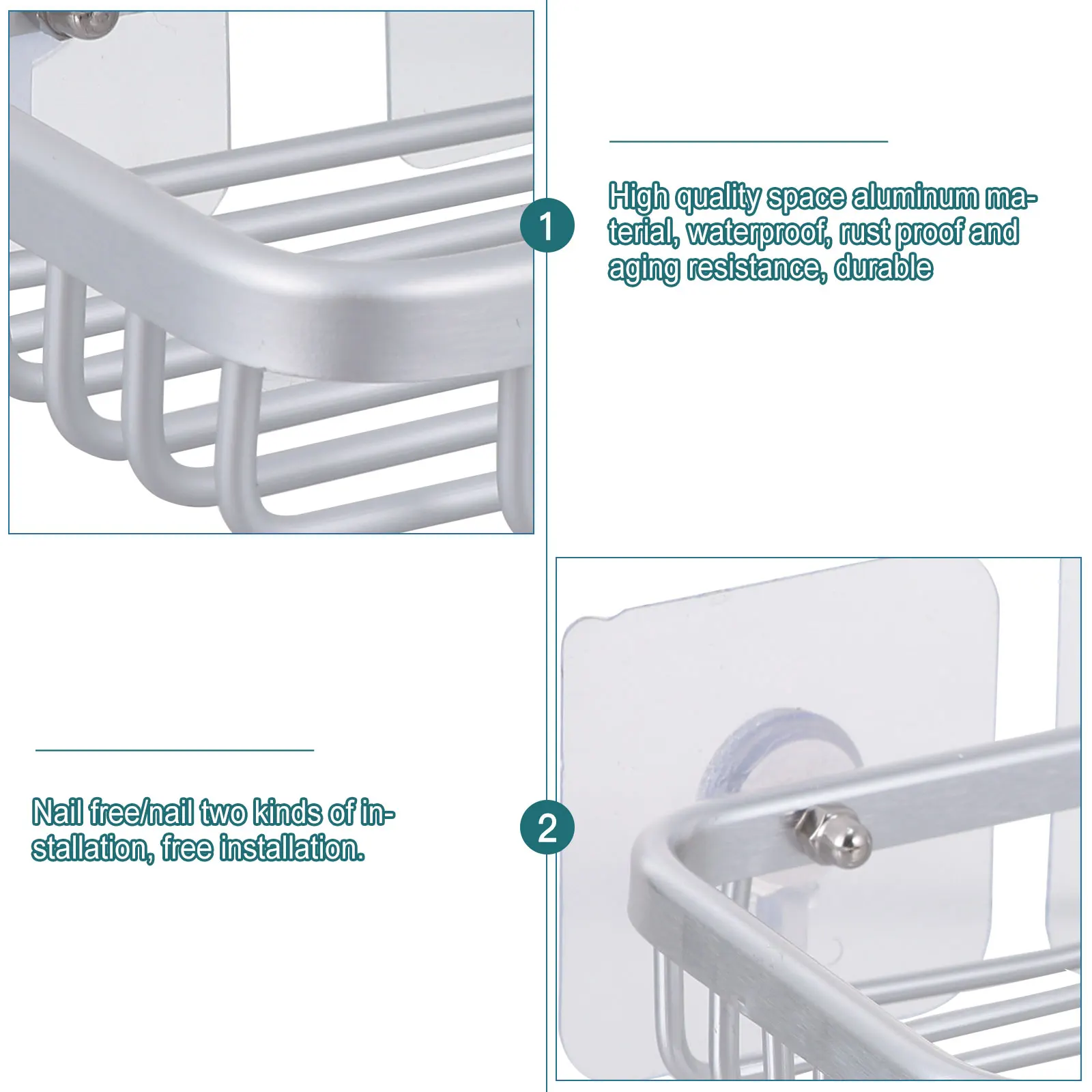 

1 set 1 Set Aluminium Holder Bathroom Kitchen Dish Rack Drainage Self-Draining Ventilated Storage Rack Organizer For