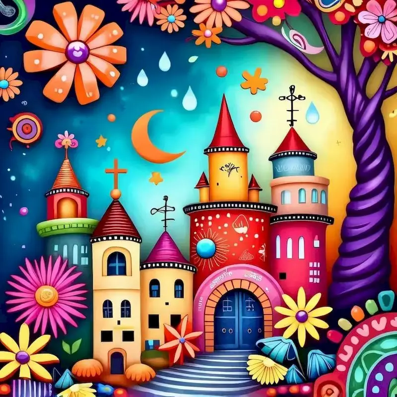 

PhotoCustom Diy Diamond Painting Colorful House 5D Diamond Mosaic Dreamcatcher Wall Art Decoration Gift Rhinrstone Pictures