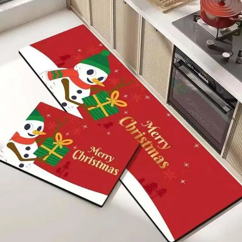 Christmas Area Rug Christmas Blanket Doormat Reusable Christmas Doormat Christmas Bathroom Rug For Kitchen Stairs Bathroom