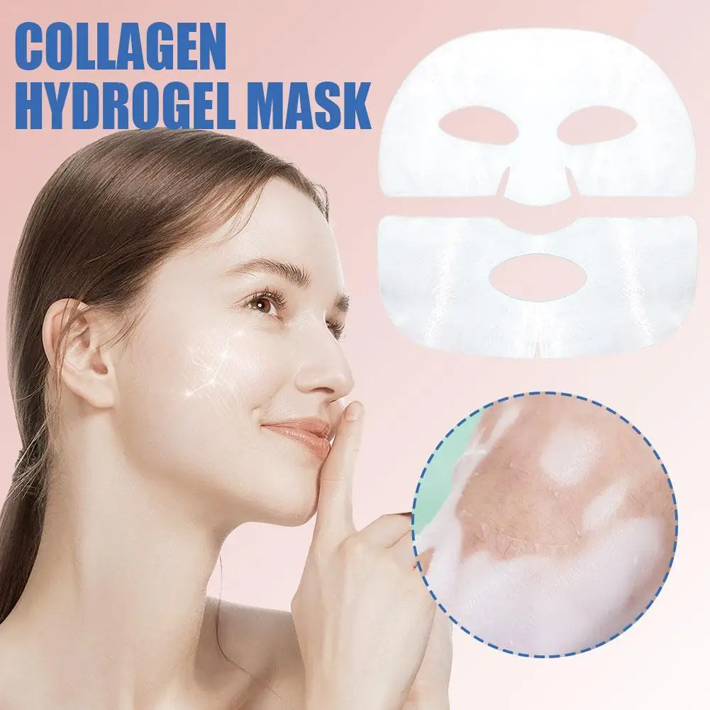 Kollagen Gesichts maske für Frauen Schönheit Einweg tief feuchtigkeit spendende Gesichts maske Stoff Kollagen Protein Hydro gel weiche Maske e1h9