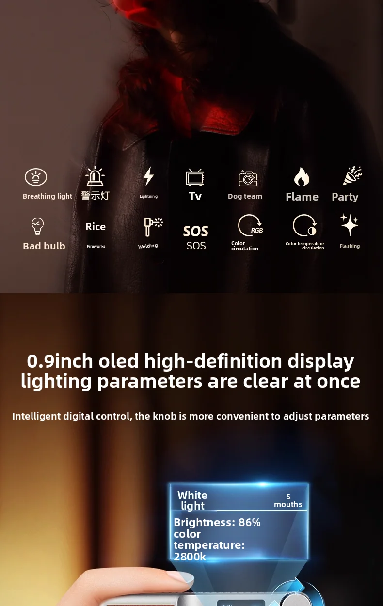 Miaotu 40w portátil mini rgb led luz de vídeo 2700-7000k recarregável luz de estúdio com 8000mah para câmera gravação de vídeo youtube