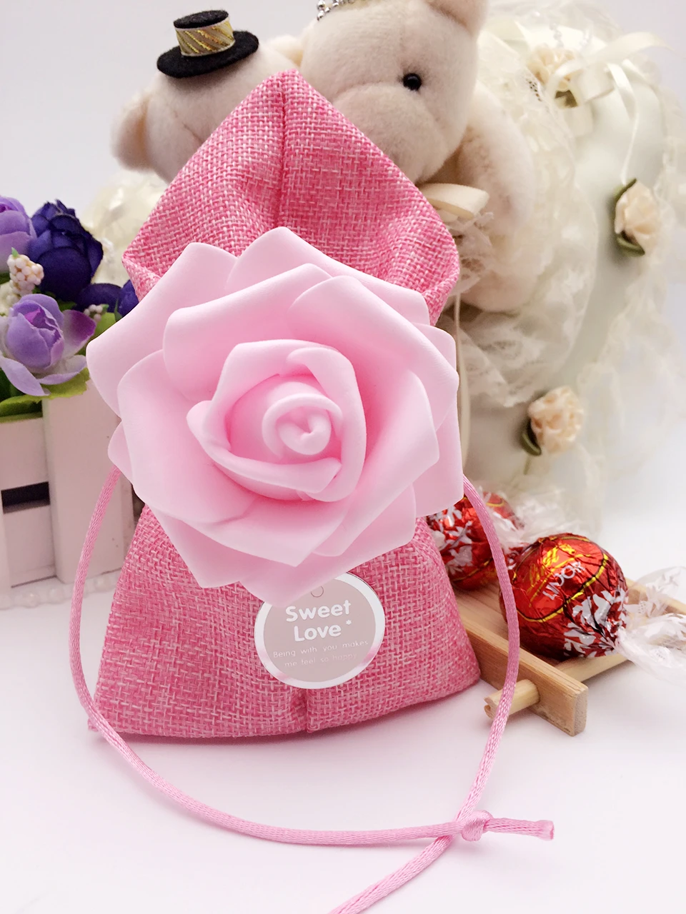 Rose New Sugar Bag Chinese Style Bag Creative Wedding Candy Box Candy Box Wedding Supplies