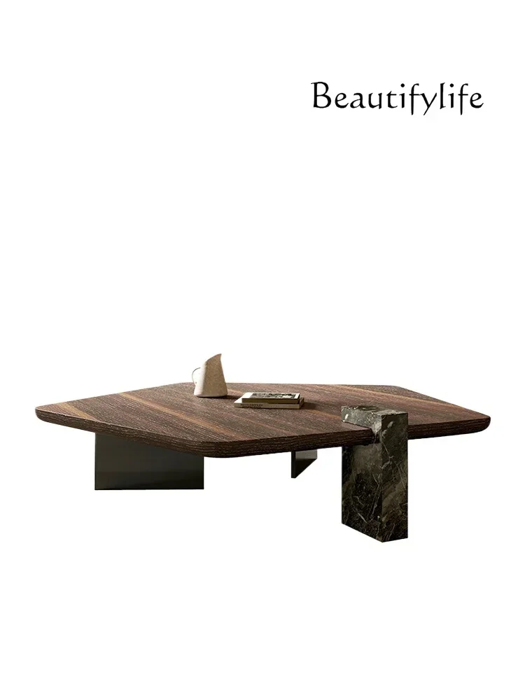 

Italian High-End Living Room Tea Table Designer Smoked Wood Creative Strange Shape High-Grade Tea Table