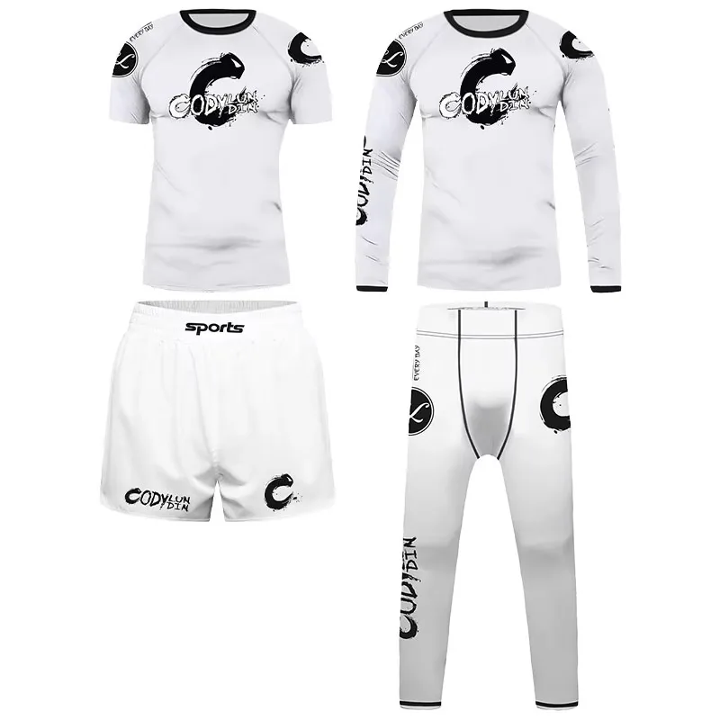 Kid's Sportswear Muay Thai Jiu Jitsu Boxing Rashguard Boys Children Football Gym Clothing Training Running Exercise Tracksuit