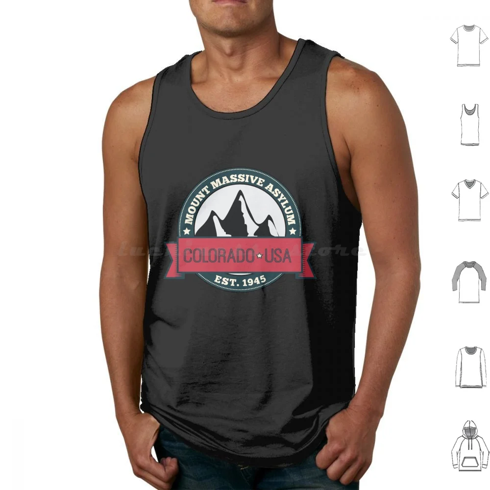 Outlast-Mount Massive Asylum Crest Tank Tops Print Cotton Horror Outlast Video Game Gaming Blood Monster Dark Eddie Gluskin