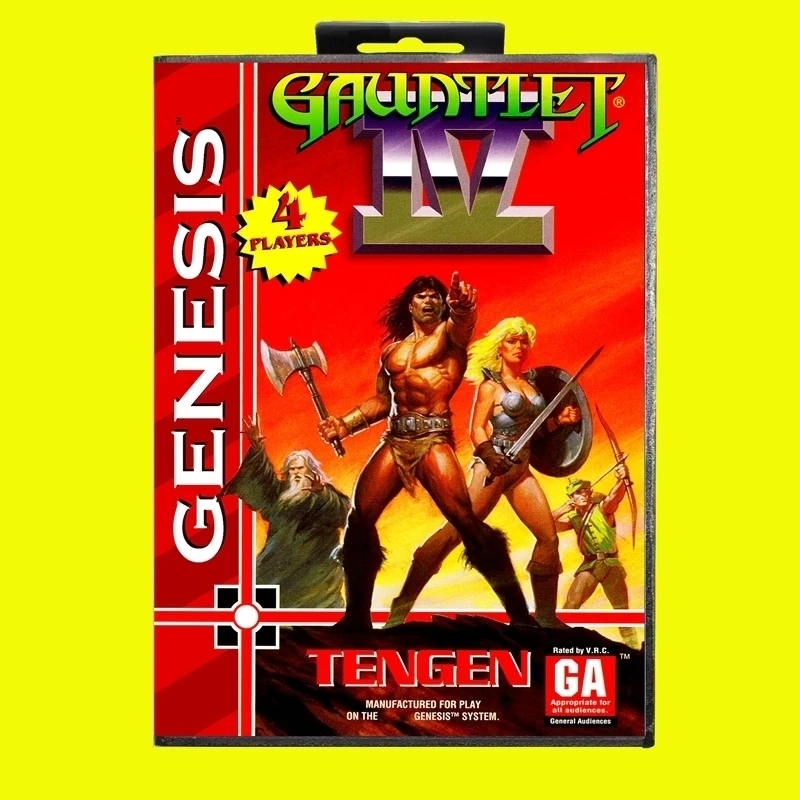 

Gauntlet 4 MD Game Card 16 Bit USA Cover for Sega Megadrive Genesis Video Game Console Cartridge