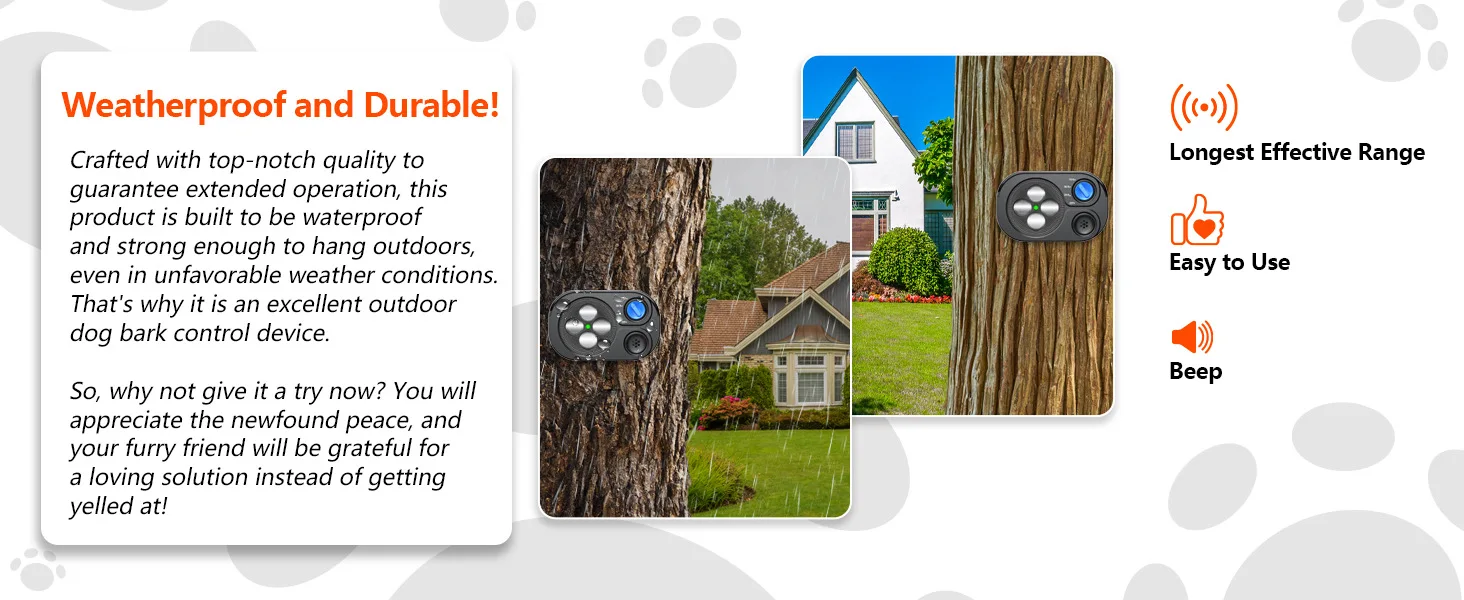 For 1 Dog M-257 Ultrasonic Dog Bark Stopper Automatic Working Mode Dual Transmitter Design Long Range 20 Meter Detection USB Fas