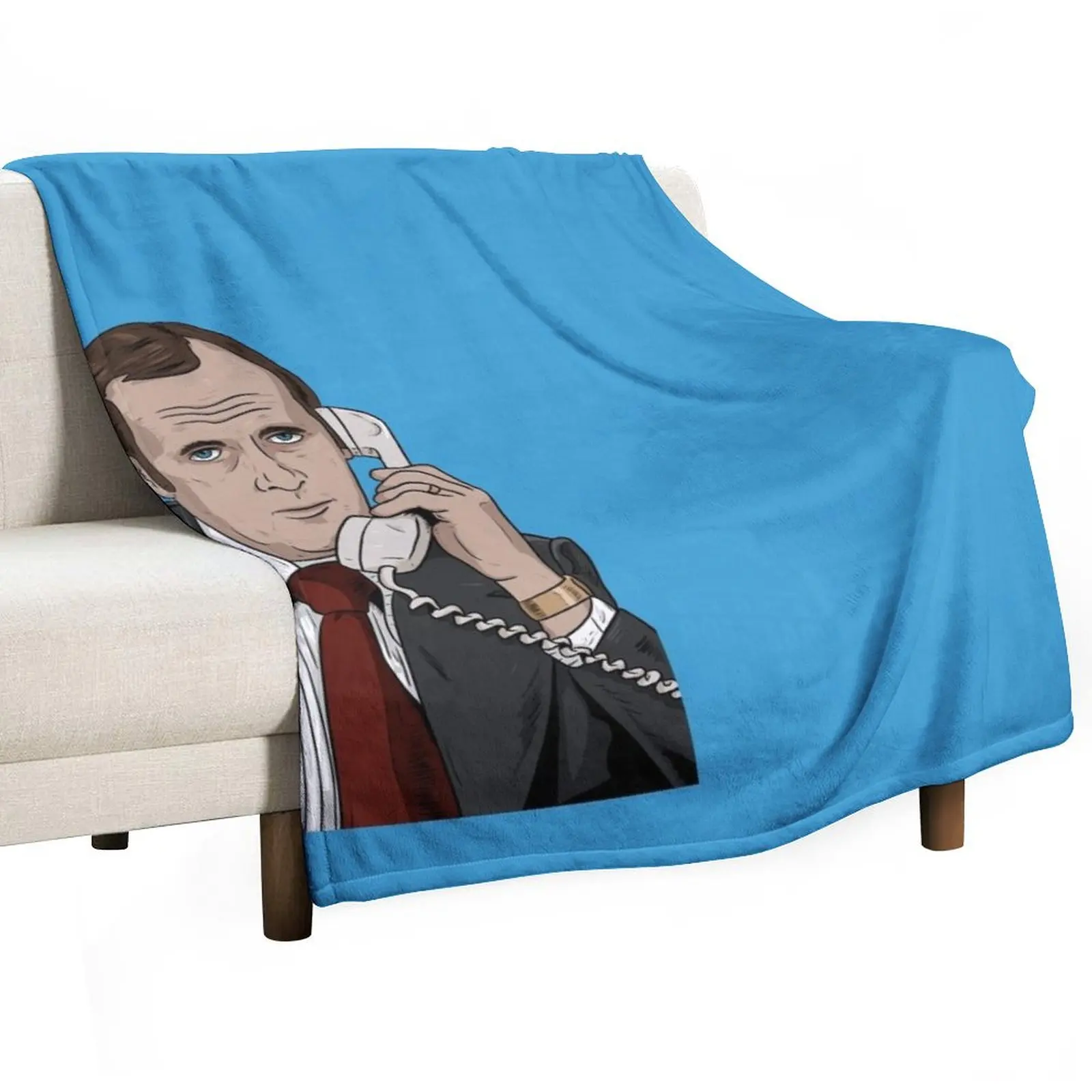 

Bob Newhart on the Phone Throw Blanket Blankets For Bed anime Decoratives Retros Blankets