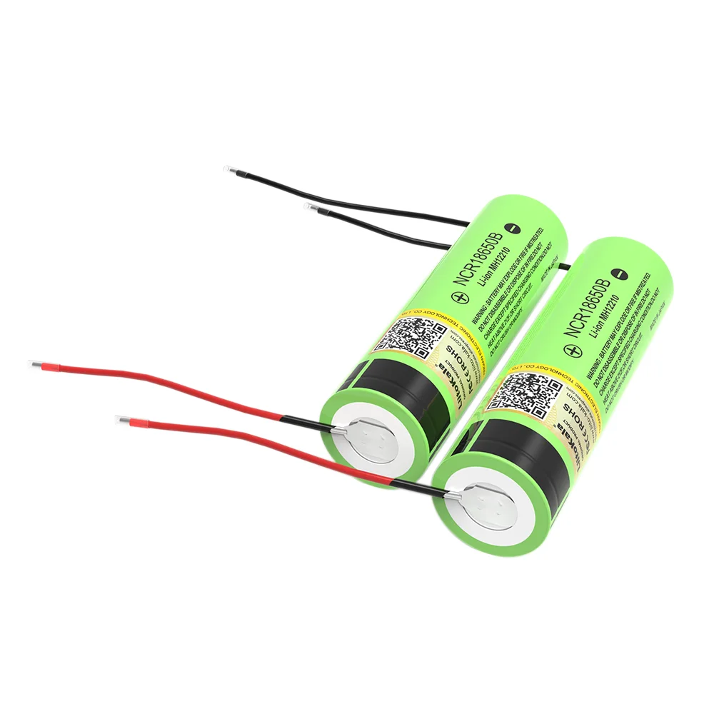 LiitoKala oryginalny NCR18650B 3.7v 3400mAh 18650 akumulator litowy DIY kabel silikonowy baterie