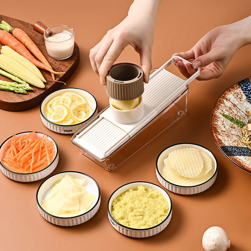 Mini home vegetable slicer, shredded potato shredder, hand protector, cucumber and radish grater, kitchen tool