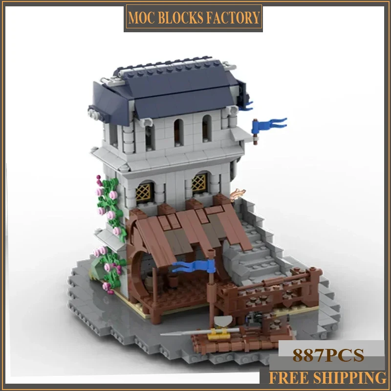 

Military Model Moc Building Bricks Black Falcon Lake Outpost Technology Modular Blocks Gifts Christmas Toys DIY Sets Assembly