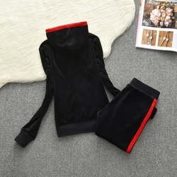 Women Hooded Sweatshirt Sportswear Suit, Outdoor Jogging Jacket + Casual Leggings Trousers, Solid Color 100% Cotton Women Suit