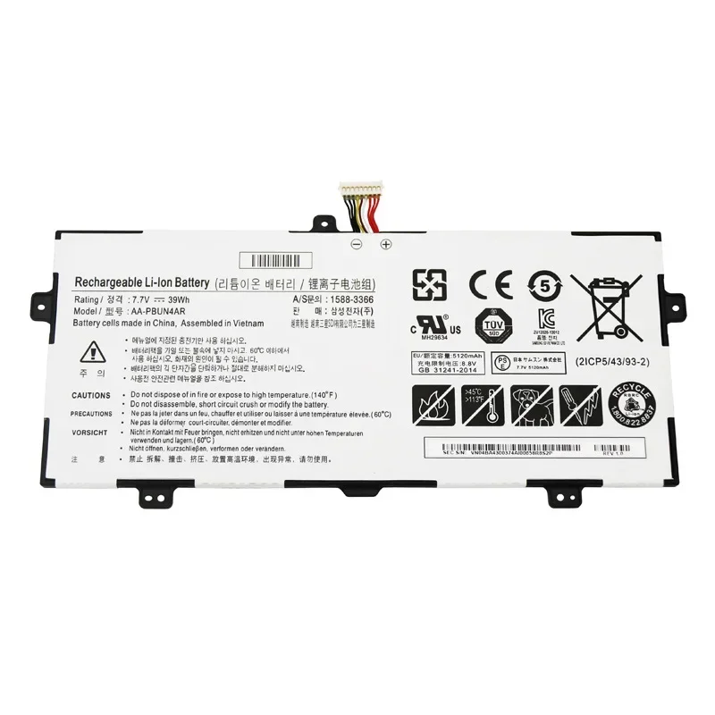 بطارية جديدة 7.7 فولت 39WH 5120 مللي أمبير في الساعة AA-PBUN4AR لأجهزة الكمبيوتر المحمول Samsung 9 900X5L 940X3L PBUN4AR