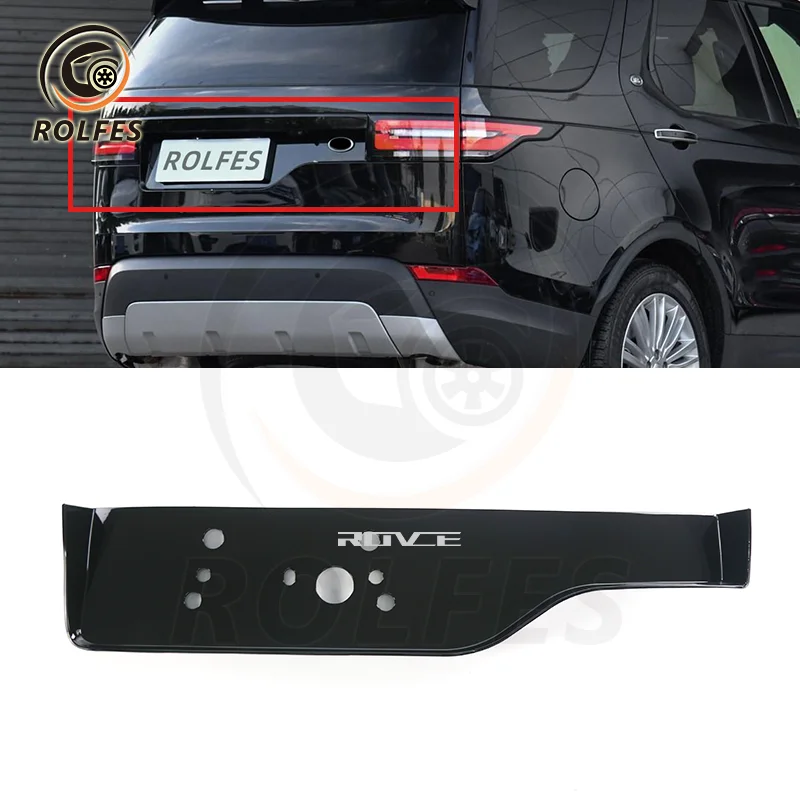 ROLFES Car Tailgate License Plate Registration Rear Trunk Lid Tag Number Holder Panel For Land Rover Discovery 5 LR5 2017-2020