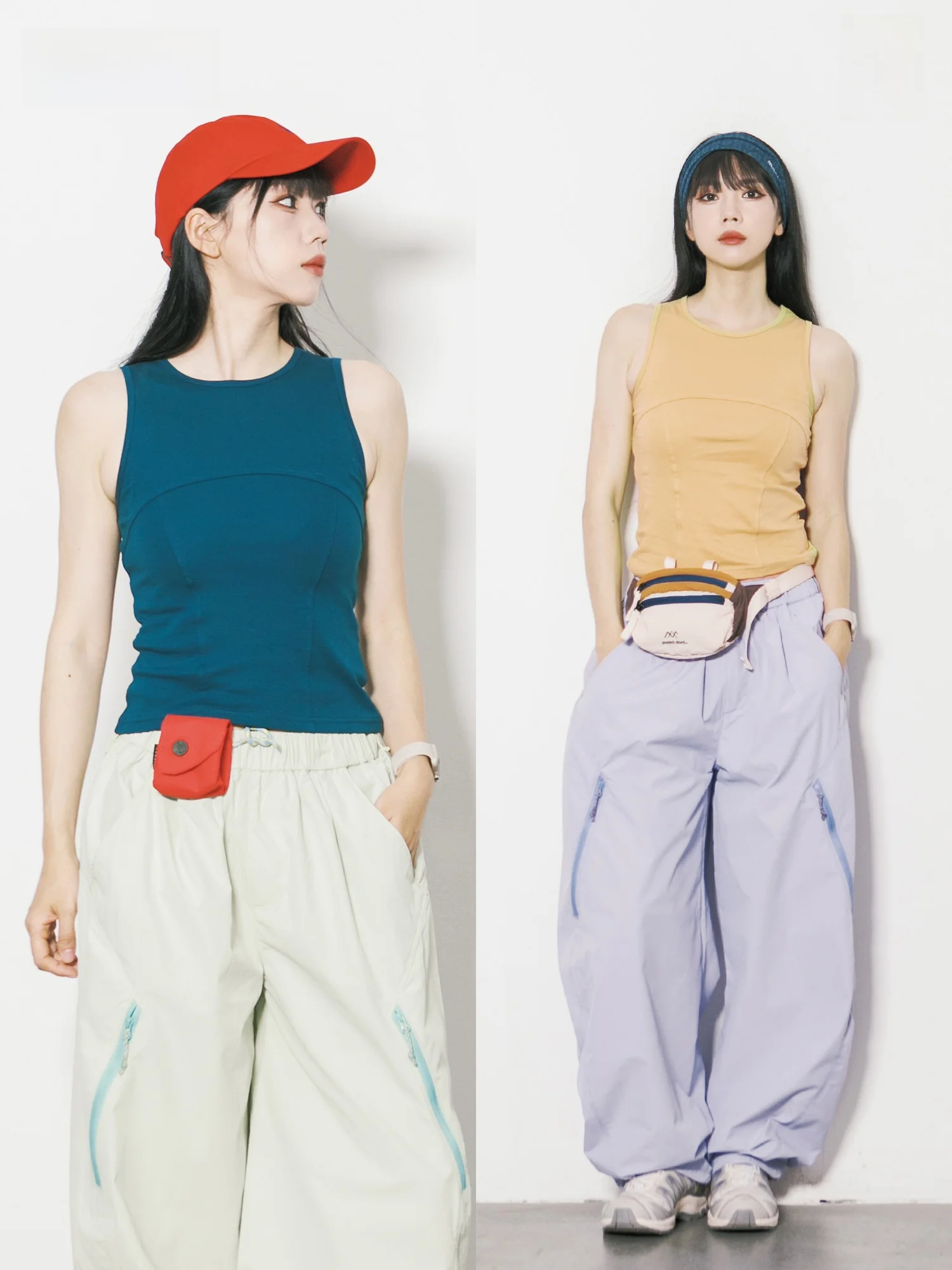 

Casual Skin-friendly round Neck Pure Cotton Slim Fit Vest Women Summer Versatile Sporty Style Sleeveless Outerwear Top