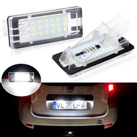 2pcs Tail License Plate Led Lights For Renault Captur Kaptur Espace Fluence Scenic Latitude Laguna Modus Zoe Dacia Duster 10-17