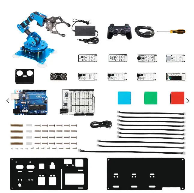 ذراع روبوتية من hiعجب xArm UNO مع عدة مستشعر تطوير ثانوية من Arduino