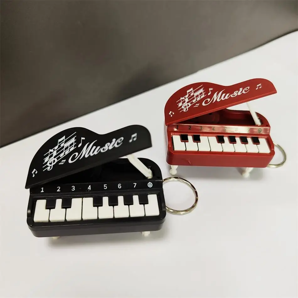 Mini Kawaii Portable Musical Instrument Toy Piano Keychain Electronic Keyboard Key Ring Gifts For Children