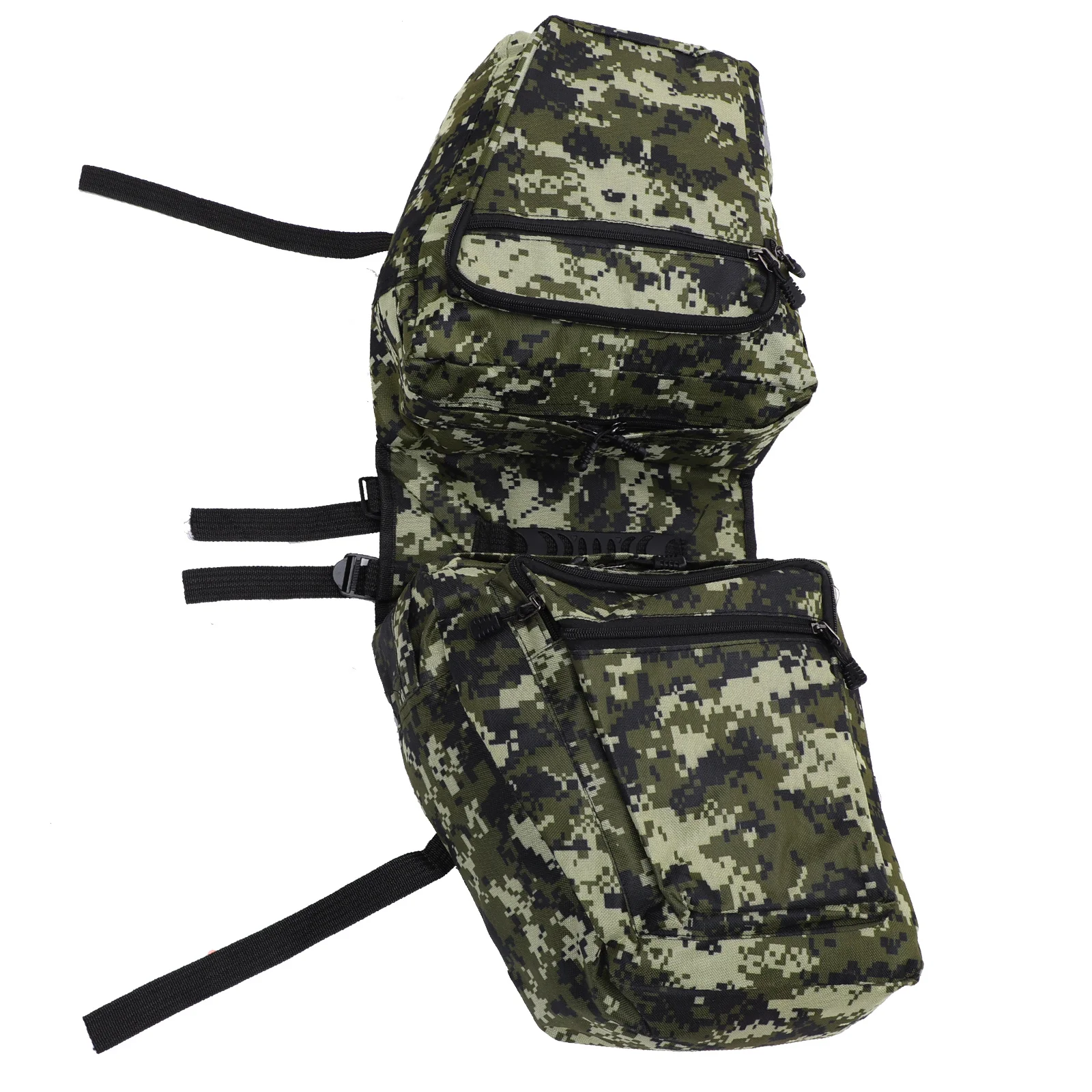 

Waterproof Camo Rear Seat Bag Durable Water Resistant Canvas Reflective Binding Lightweight Mountain Cycling Trunk Saddle Bag