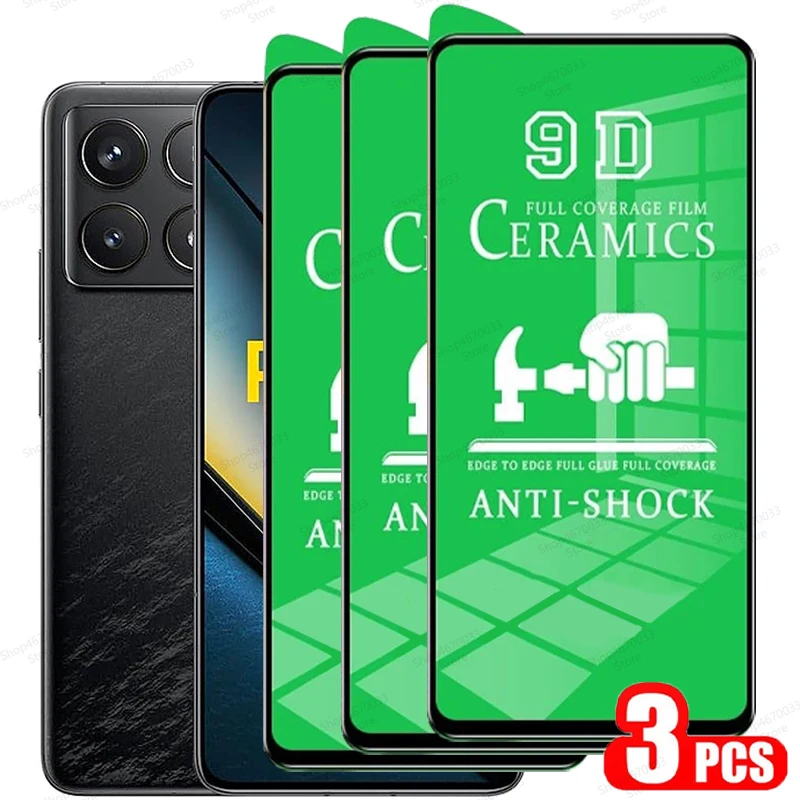 3Pcs Ceramic Film For POCO F6 X6 M6 F5 X5 X3 Pro M5S M5 M4 5G X4 X3 F4 GT Screen Protector For POCO C40 X3 NFC M4 M3 Pro 5G F3