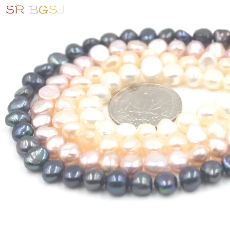 SR 4-5mm 6-7mm 7-8mm 8-9mm Natural Freeform Potato Freshwater Pearl Make Jewelry DIY Beads Strand 14