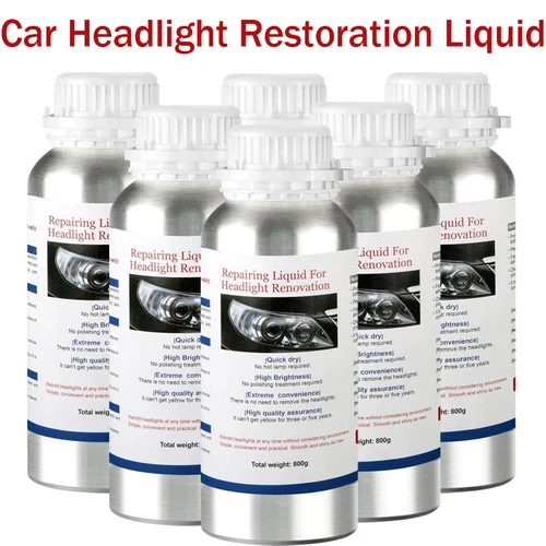 Líquido de restauración de faros de coche, evaporador de pulido de faros de coche, productos químicos líquidos, 800ml
