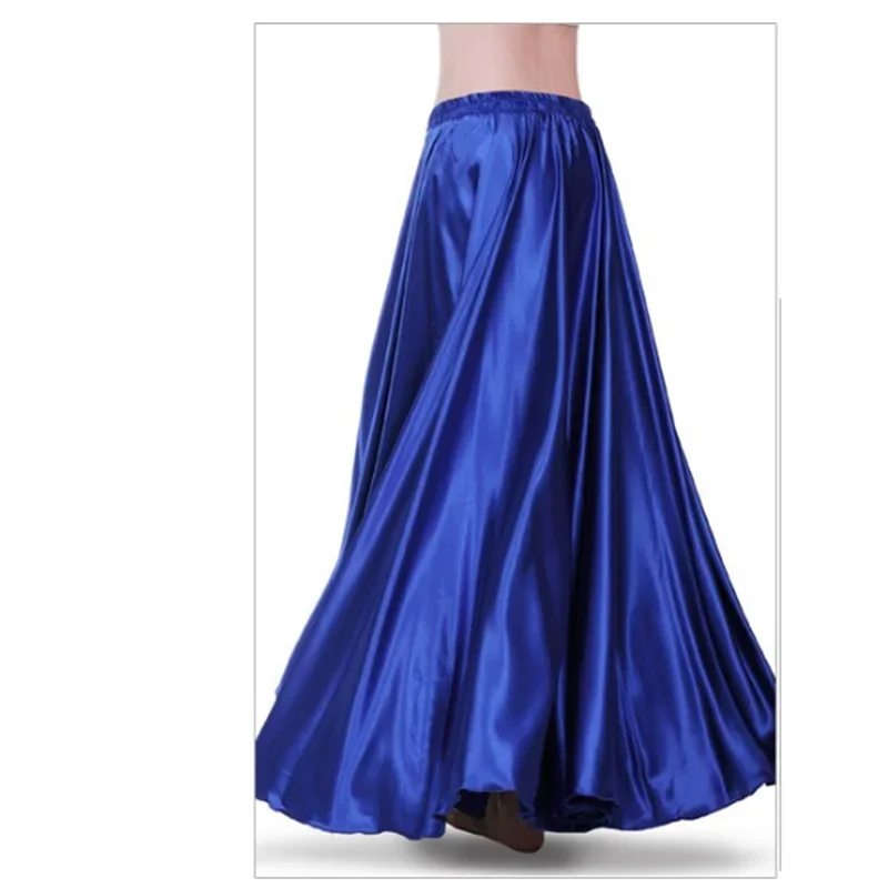 أزياء نسائية للرقص الشرقي بدائرة كاملة ، تنورة طويلة من الساتان ، فساتين قاعة رقص قبلية ، تنورة فلامنكو ، أزياء للبالغين