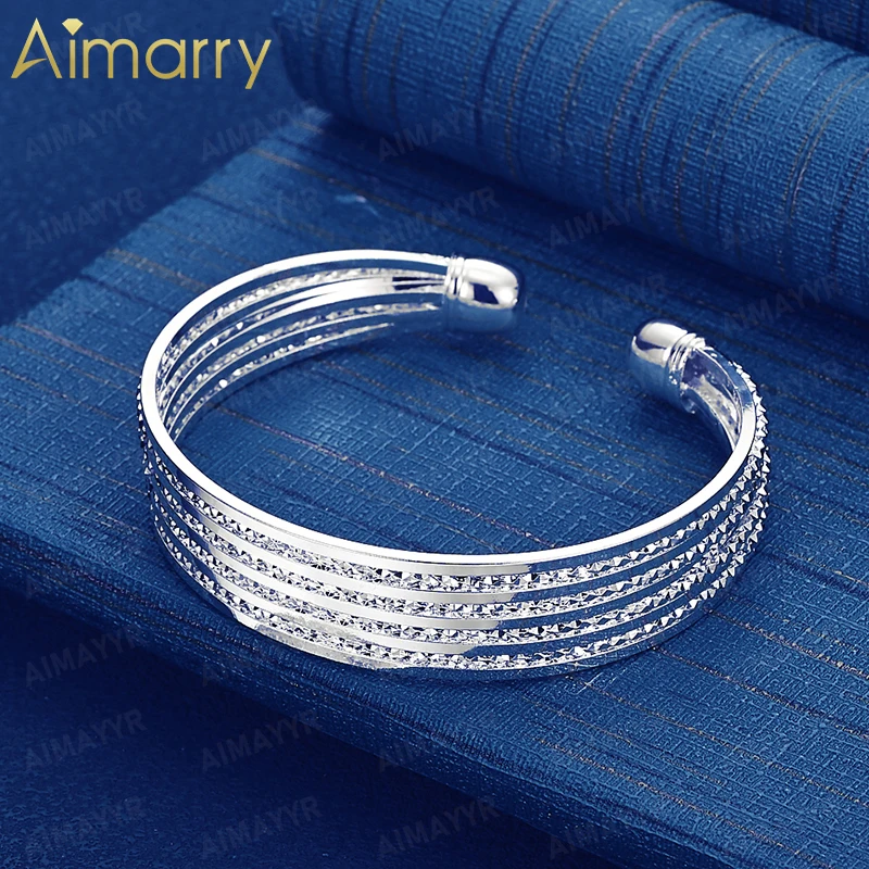 925 Sterling Silver Multi-layer Row AAA Zircon Smooth Surface Bracelet for Women's Banquets High-quality and Fashion Jewelry