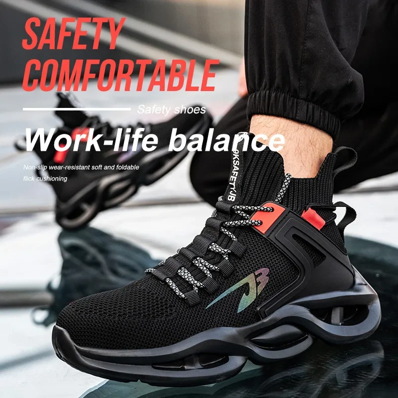 Steel Ladle Head Anti-smashing Anti-puncture Welder Labor Protection Shoes One Piece Dropshipping