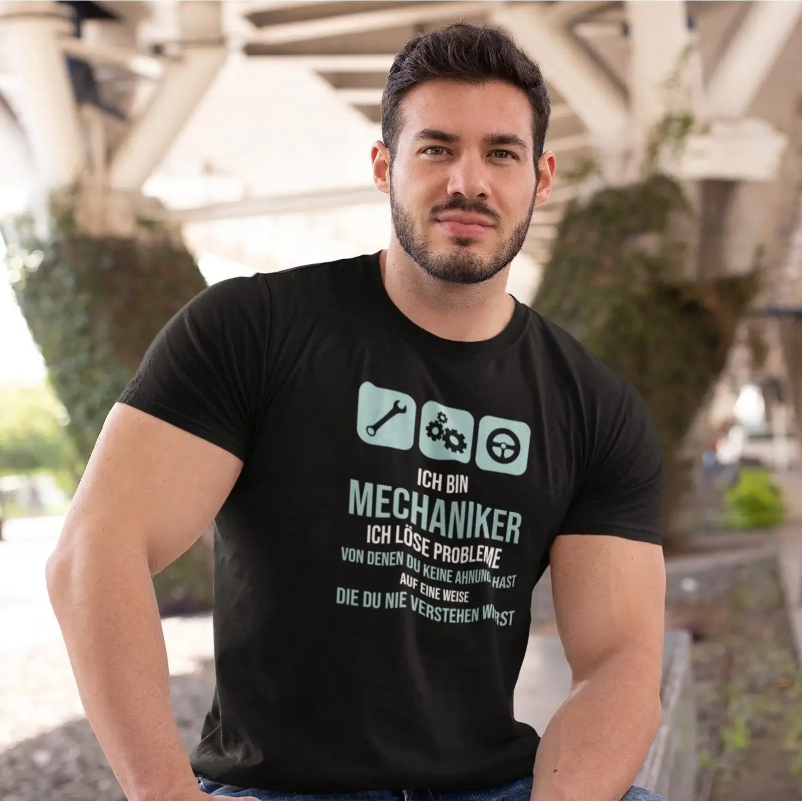 Funny I Am Mechanic Solve Problems Slogan T Shirt Car Enthusiast Craftsman Engineer Humor Casual Men's vintage Washed