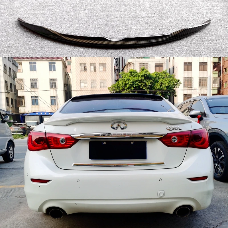 For Infiniti Q50 Q50S Q50L Spoiler 2013-2020 ABS Material Car Rear Wing Primer Color Rear Spoiler For Infiniti Q50 Spoiler