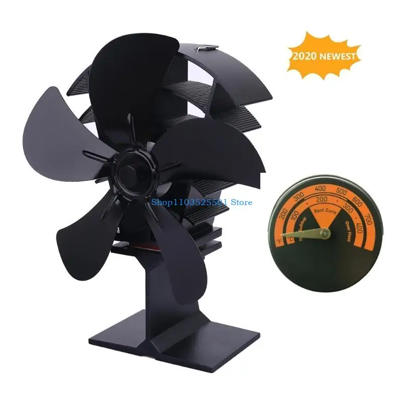 

Fireplace Fan Stove Thermometer for Log for Burner Barbecue Oven Temperature Gauge Meter Tool 400D