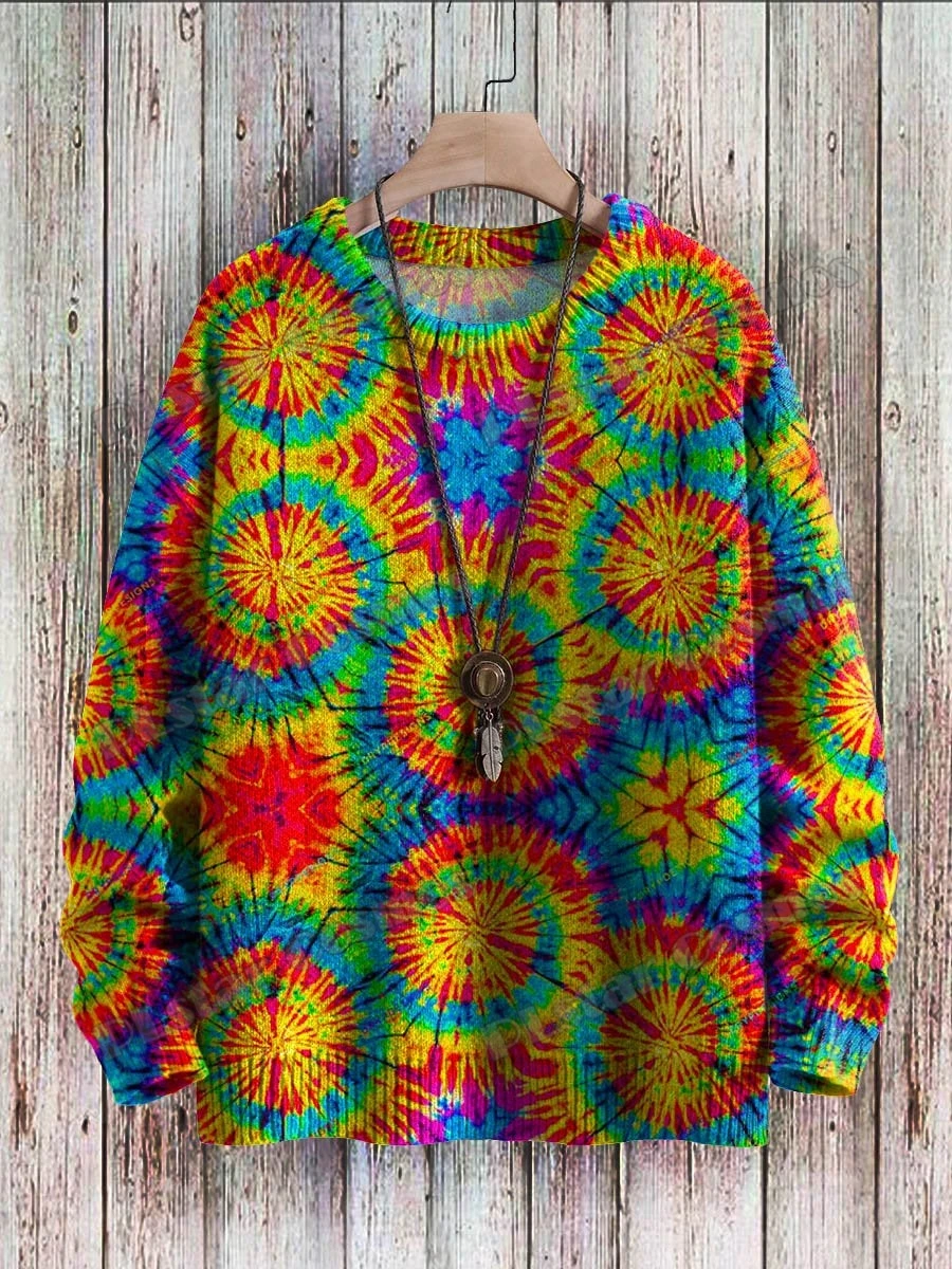 Winter Unisex Casual Knit Pullover Sweater When The Mothers Talk Street Art Graffiti 3D Printed Crewneck Knitted Sweaters KMY41