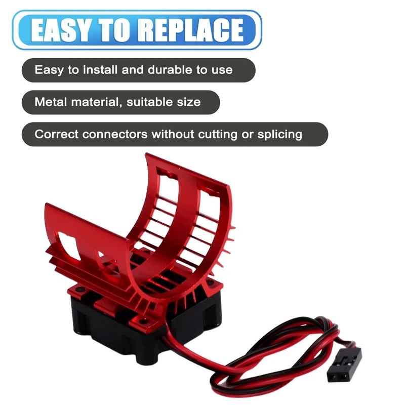 RC Car 540 550 3650 3660 3665 Brushless Electric Motor Cover Heatsink Cooling Fan For 124017 124016 Parts