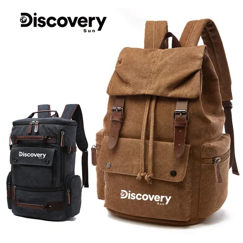 디스커버리 유니섹스 대용량 캐주얼 패션 숄더백, 야외 스포츠 가방, 여행 배낭 캠핑 하이킹 배낭 Discovery