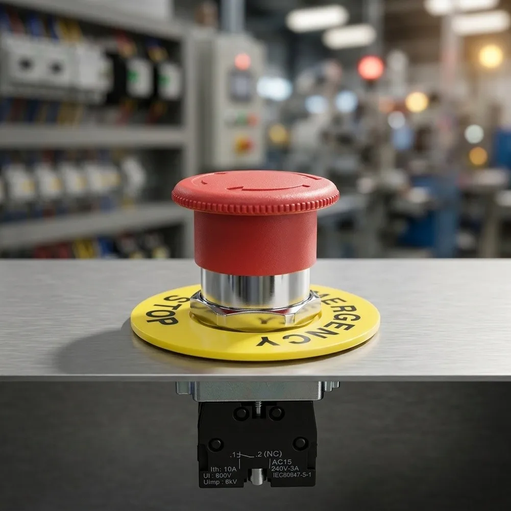 For Outdoor Installation Waterproof Push Button Switch Industrial Control Switch 1NO Plus 1NC for contact Single Pole Double