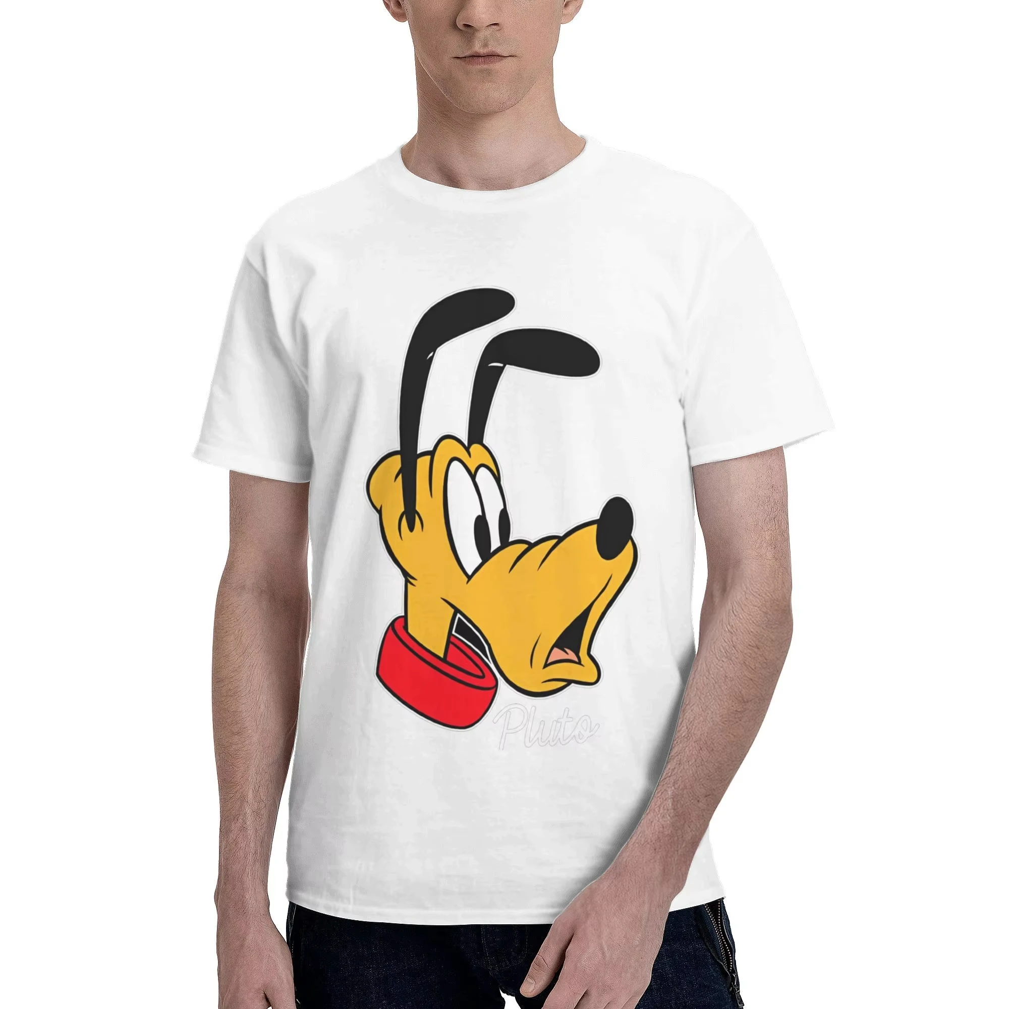 مينيسو ديزني بلوتو الكلب الجرافيك تي شيرت مطبوع للرجال الصيف قصيرة الأكمام تيز ملابس الذكور غير رسمية الرياضة المتضخم للجنسين بلايز #3