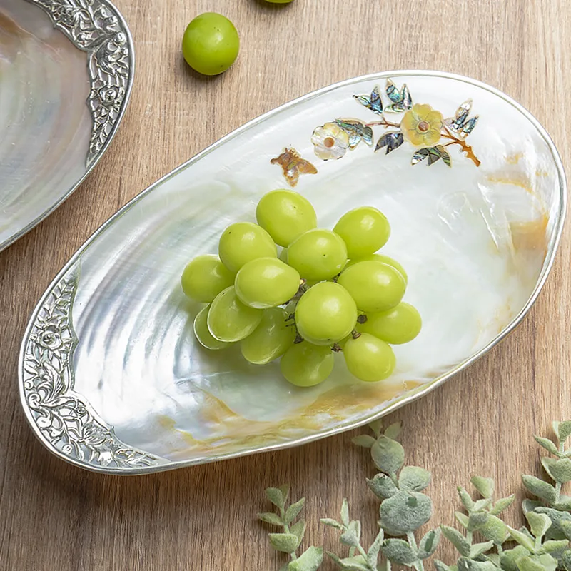 Vassoio di frutta Internet celebrità creativo guscio naturale vassoio creativo Vassoio di frutta Soggiorno tavolino di casa luce di lusso