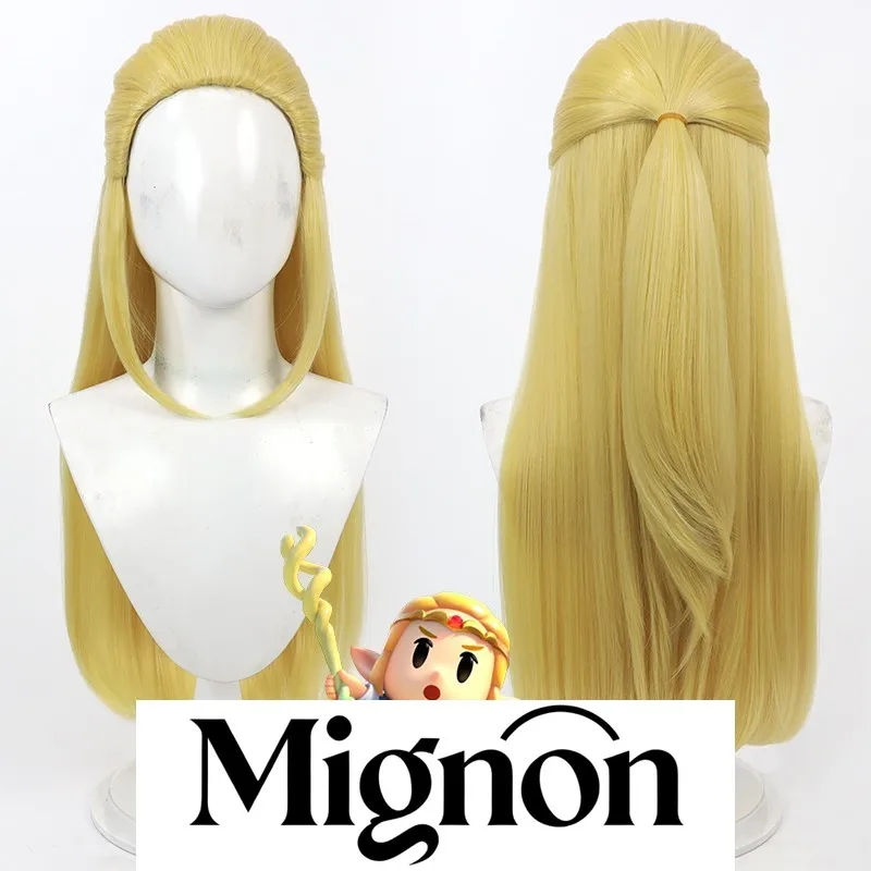 

Mignon: Echoes of Wisdom Princess Zelda cosplay wig golden blonde Halloween gift