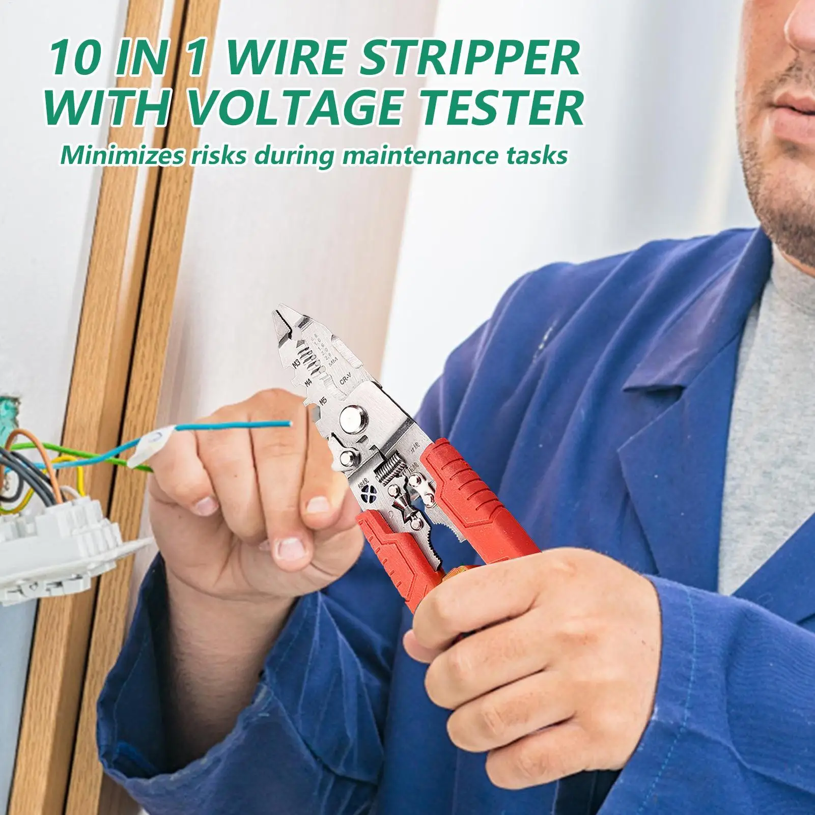 

Electrical Wire Strippers Multi-Function Electric Wire Stripping Tool Multifunctional Crimper With Tester Accessories Equipment
